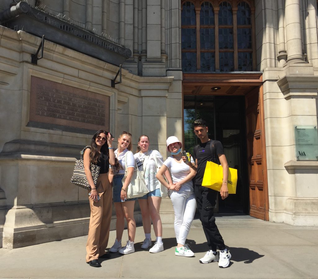 FRA apprentices standing outside the V&A museum in London